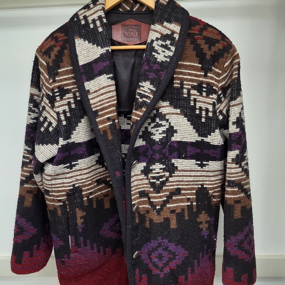 Woolrich Black and Brown Geometric Jacket